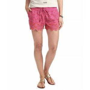 Vineyard Vines Eyelet Embroidered Pull On Short XS Aurora Pink